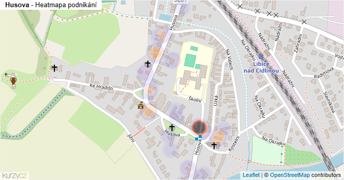 Husova - mapa podnikání