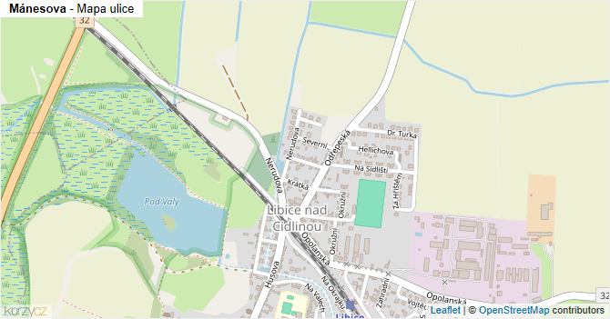 Mánesova - mapa ulice