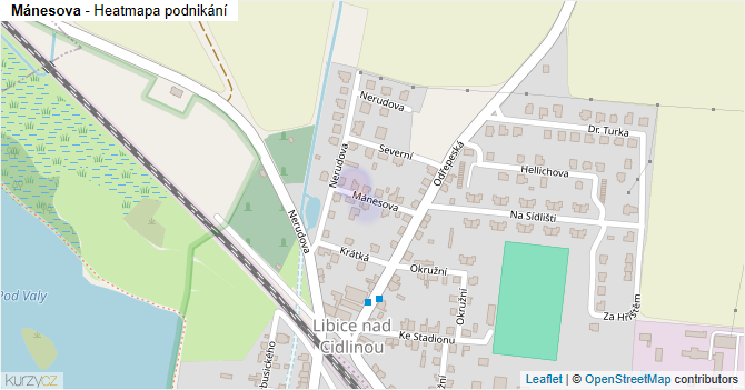 Mánesova - mapa podnikání