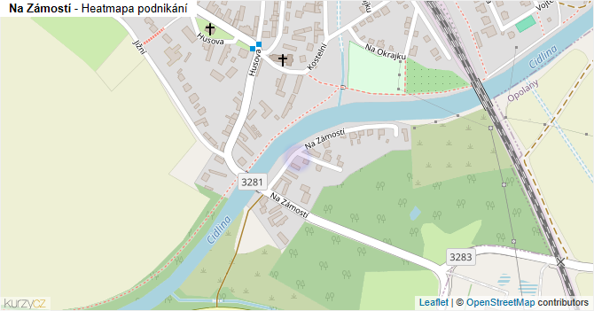 Na Zámostí - mapa podnikání