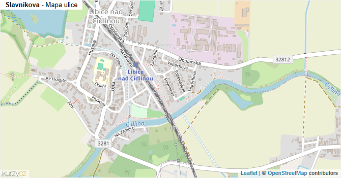 Slavníkova - mapa ulice