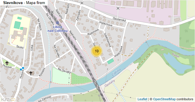 Slavníkova - mapa firem