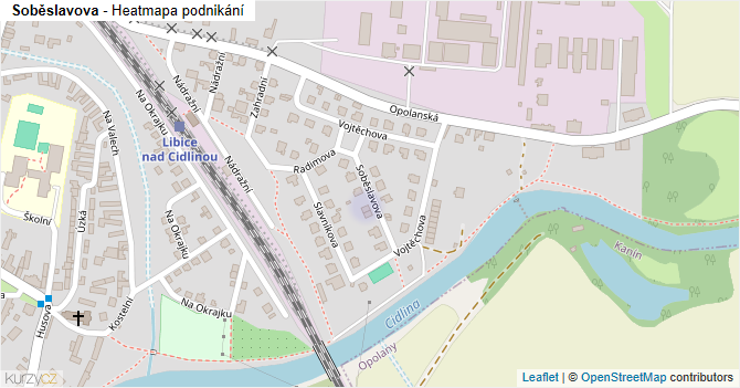 Soběslavova - mapa podnikání