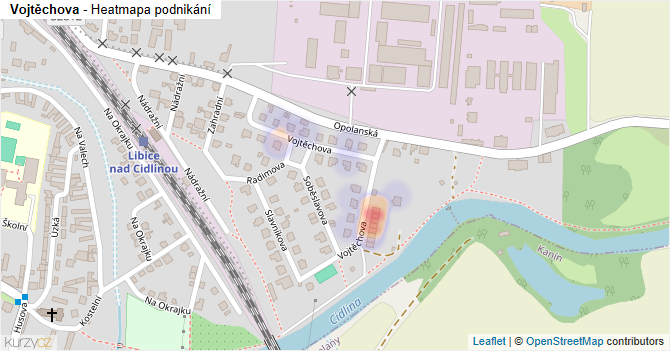 Vojtěchova - mapa podnikání