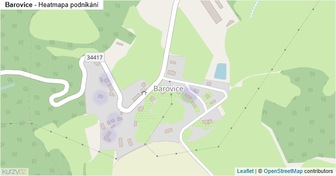 Barovice - mapa podnikání