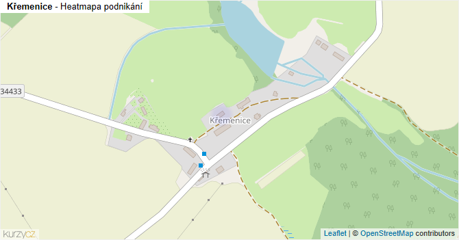 Křemenice - mapa podnikání