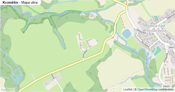 Kroměšín - mapa ulice