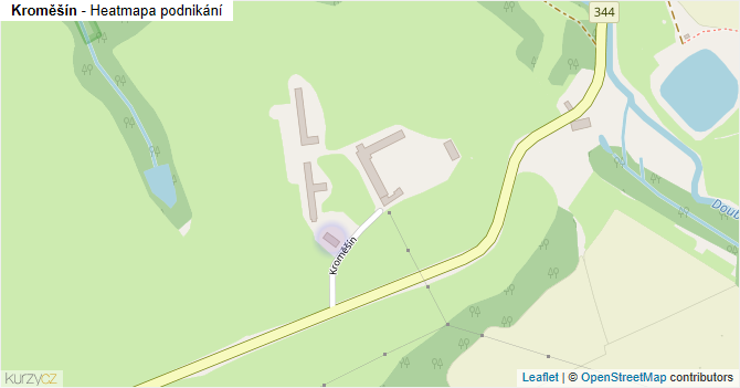 Kroměšín - mapa podnikání
