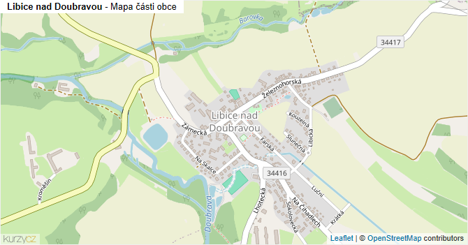 Libice nad Doubravou - mapa části obce