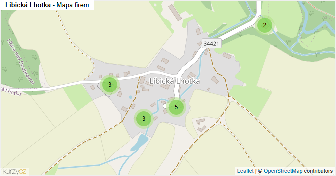 Libická Lhotka - mapa firem
