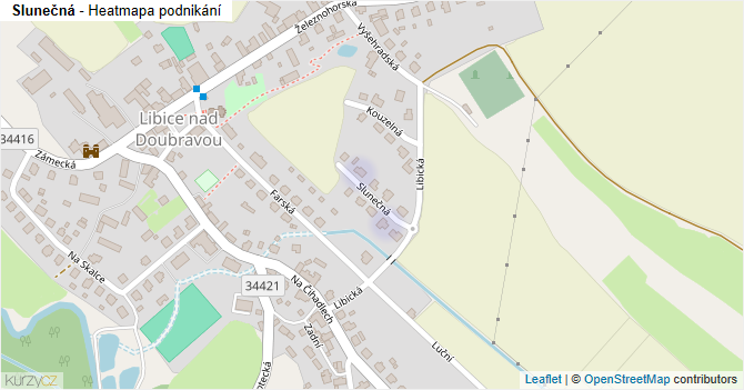 Slunečná - mapa podnikání