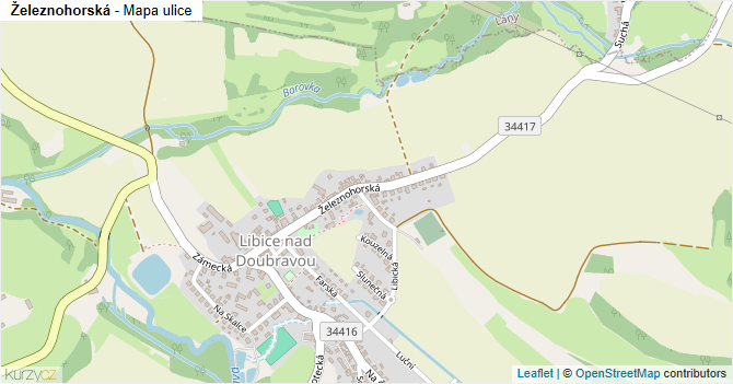 Železnohorská - mapa ulice