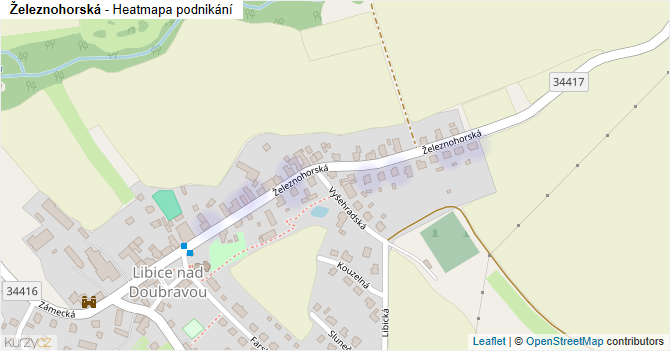 Železnohorská - mapa podnikání