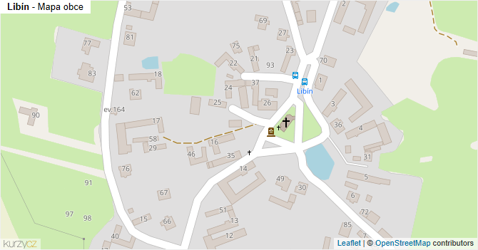 Libín - mapa obce