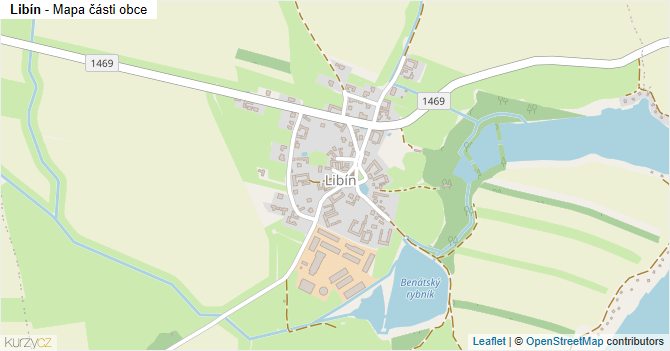 Libín - mapa části obce