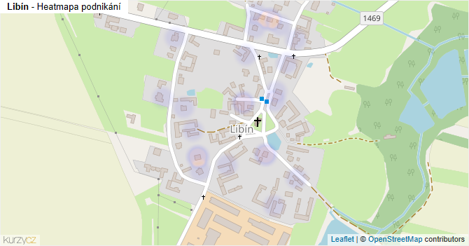 Libín - mapa podnikání