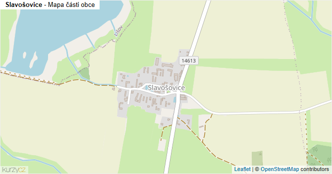 Slavošovice - mapa části obce