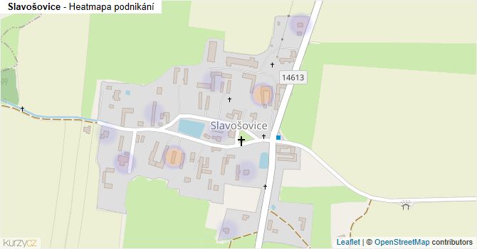 Slavošovice - mapa podnikání