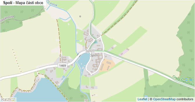 Spolí - mapa části obce