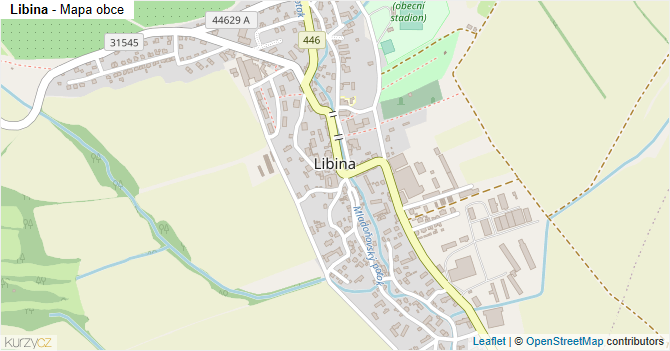 Libina - mapa obce