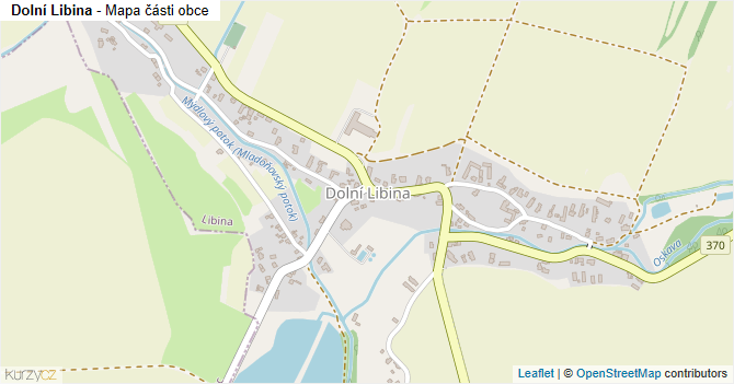Dolní Libina - mapa části obce