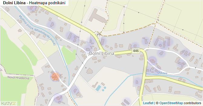 Dolní Libina - mapa podnikání