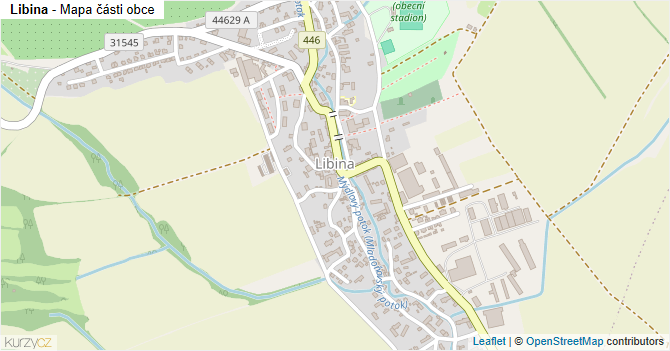 Libina - mapa části obce
