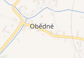 Obědné v obci Libina - mapa části obce