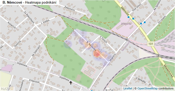 B. Němcové - mapa podnikání