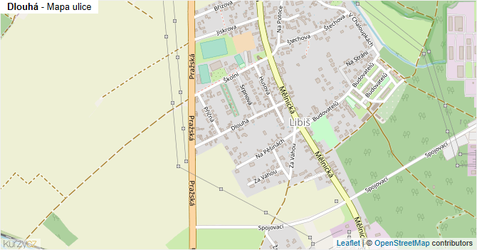 Dlouhá - mapa ulice
