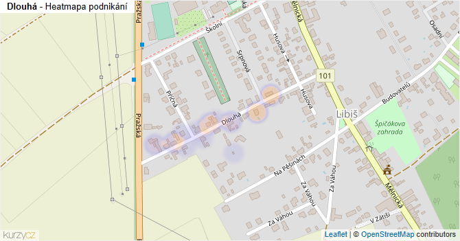 Dlouhá - mapa podnikání