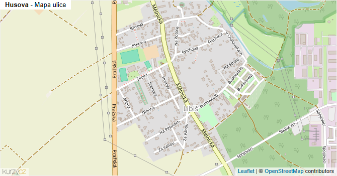 Husova - mapa ulice