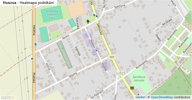 Husova - mapa podnikání