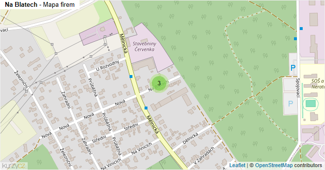Na Blatech - mapa firem