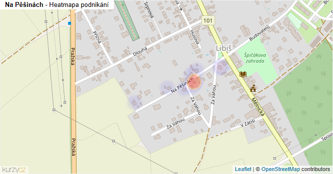 Na Pěšinách - mapa podnikání