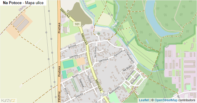 Na Potoce - mapa ulice