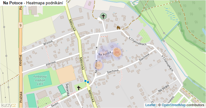 Na Potoce - mapa podnikání