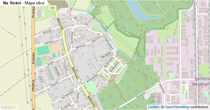 Na Stráni - mapa ulice