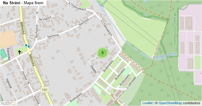 Na Stráni - mapa firem
