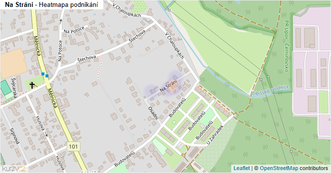 Na Stráni - mapa podnikání