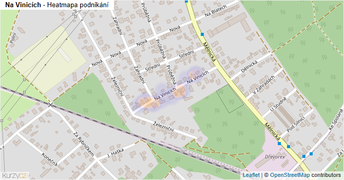 Na Vinicích - mapa podnikání