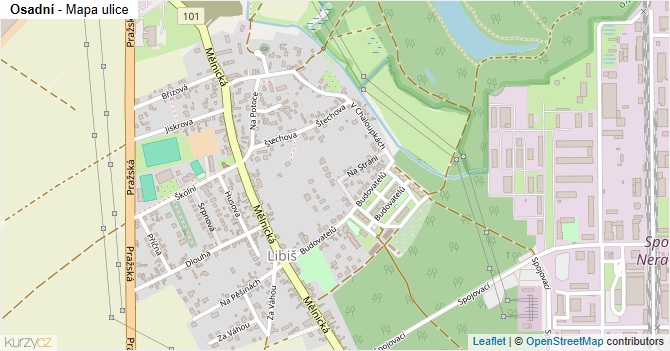 Osadní - mapa ulice