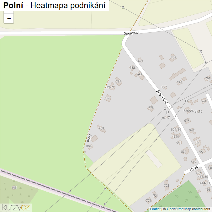 Mapa Polní - Firmy v ulici.