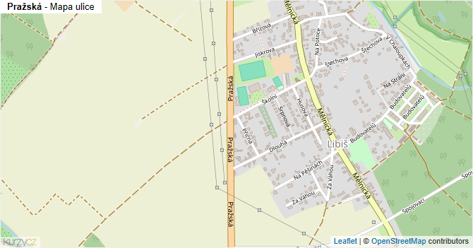 Pražská - mapa ulice