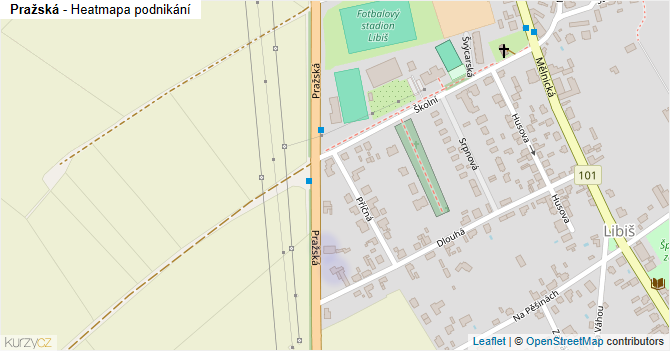 Pražská - mapa podnikání