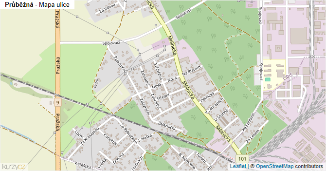 Průběžná - mapa ulice
