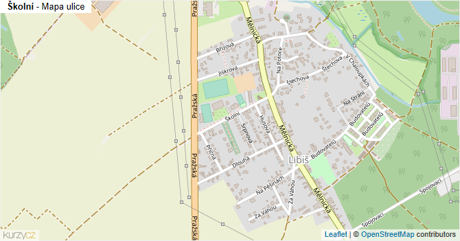 Školní - mapa ulice