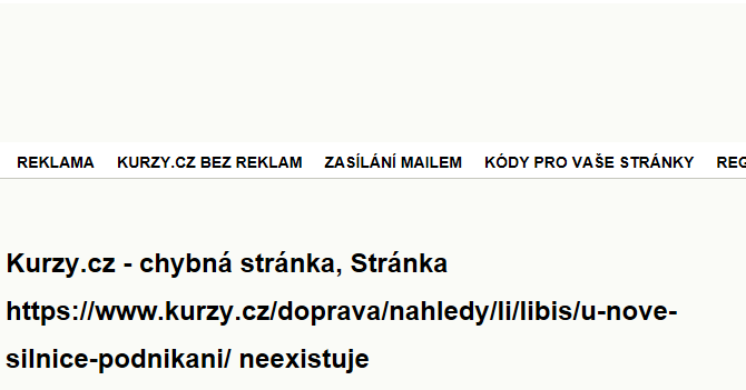 U Nové silnice - mapa podnikání