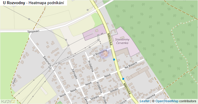 U Rozvodny - mapa podnikání