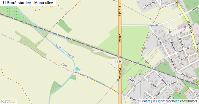 U Staré stanice - mapa ulice
